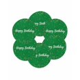 thumbnail image 7 of 13 Inch Round Placemats Set of 6, Grass Green Birthday Non Slip Heat Insulation PP Table Mats, Colorful Confetti Ribbons Polka Dots Classroom Washable Place Mats for Kitchen Dining Party Table Decor, 7 of 7