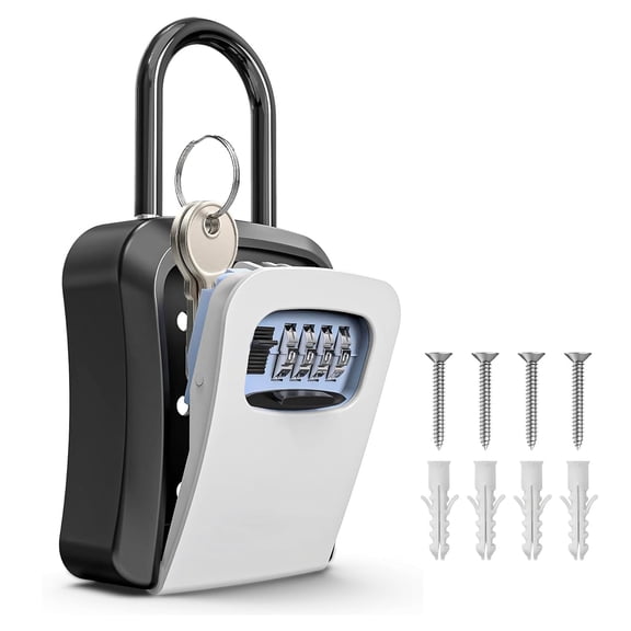 Key Lock Box for Outside,Portable Wall Mount Lockbox, Realtor Lockbox for House Keys Outdoor, Combination Key Hiders to Hide a Key Safe Storage