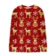 thumbnail image 4 of QATAINLAV Womens Ugly Christmas Sweaters Cute Funny Graphic Cardigans Button up Long Sleeve Knitted Sweater Tops, Gold, M, 4 of 6