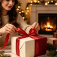thumbnail image 4 of Clearance Under $1 Festive Christmas Ribbon for Mantels Trees and Wreaths, Satin-Like Holiday Ribbon, 4 of 7