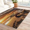 thumbnail image 1 of Sea Turtle Rugs for Living Room - 4x5 Rug - Sea Turtle Rug - Ocean Animal Beach Area Rug - Coastal Sunset Seascape Rugs - Kids Boys Sea Animal Carpet, 1 of 7