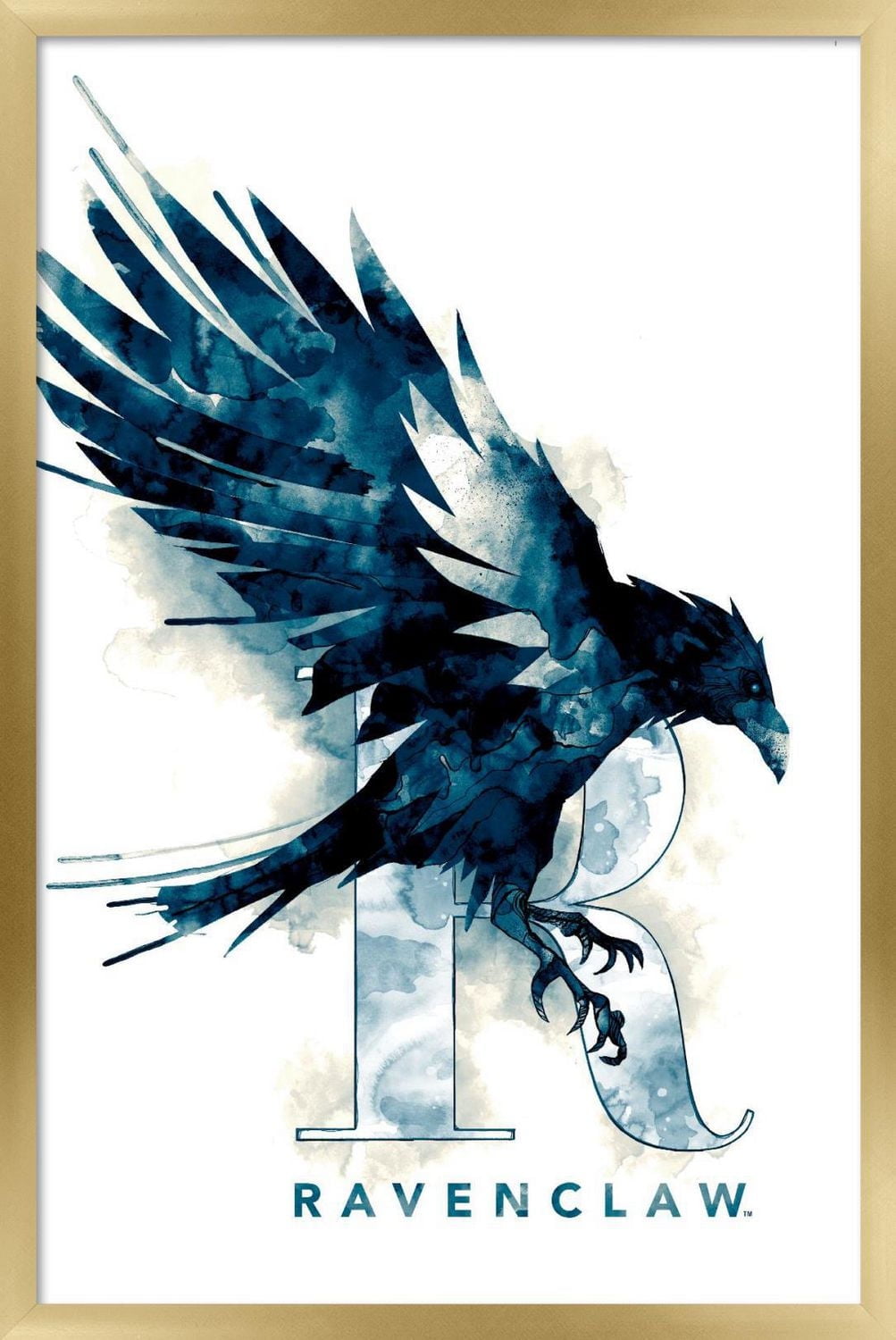 The Wizarding World: Harry Potter - Ravenclaw Illustrated House Logo Wall Poster, 14.725" x 22.375"