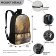 thumbnail image 5 of Uourmeti Horse Herd Print Daypack for Students, 17 Inch Large Storage Fashion School Backpack for Travel Camping, 5 of 6