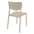 thumbnail image 2 of Luxury Commercial Living 33" Taupe Brown Stackable Patio Dining Chair, 2 of 7