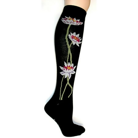 

Lotus Flower Knee High Socks