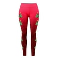 thumbnail image 4 of Fiaer Christmas Leggings for Women Plus Size Stretch Xmas Tree Printed Yoga Pants High Waisted Trendy Comfort Slim Fit Workout Trousers Red L, 4 of 4
