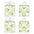 thumbnail image 2 of Lsque Frogs and Dragonflies Printed Tissue Box Cover Holder, Facial Paper Organizer Dispenser,Square with Bottom Belt, PVC Leather Decorative Organizer, 2 of 8
