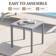 thumbnail image 4 of Crestlive Products 2-Pack 15.7" x 15.7" Outdoor Side Table, All-Weather Aluminum Square Patio End Table, Gray, 4 of 6