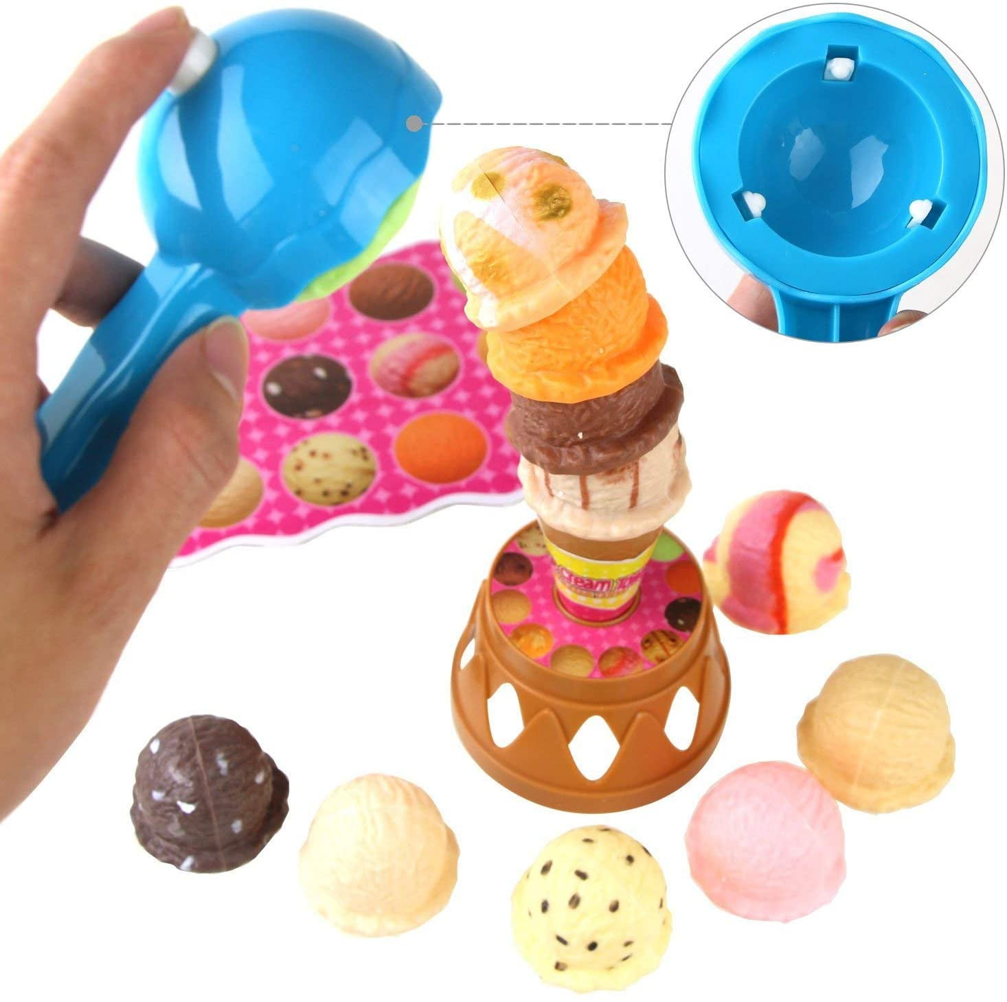 Jogo De Sorvete Balancing Learning Finge Play Food Cone