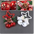 thumbnail image 3 of Colgante de campanas de Navidad, colgante de estrella para árbol de Navidad, decoración de armario (rojo + blanco, 2 uds.), 3 of 5