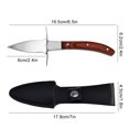 thumbnail image 3 of Becaristey Professional Oysters Knife Shucker Easy Open Clams Tool Comfortable Handle For Easy Cleaning Chroma, 3 of 6