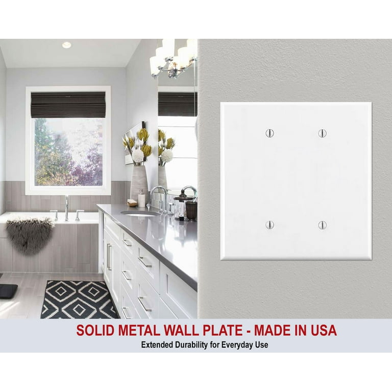 DRUT Single Blanking Plate Cover For Electrical Sockets Back Box White Finish, With Screws (86mm X 86mm) (1) : Buy Online At Best Price In KSA - Souq Is Now