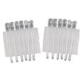 thumbnail image 1 of 10 pinzas metálicas profesionales para el pelo, para peluquería, para rizar y seccionar. Blanco, 1 of 9