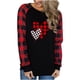 thumbnail image 1 of Camisas A Cuadros de Navidad Para Mujer, Blusas de Manga Larga Con Cuello Redondo Y Costuras Sueltas A La Moda, Blusa de Otoño Odeerbi ODB205586, 1 of 9