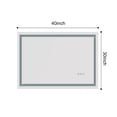 thumbnail image 3 of 40x30 Inch LED Bathroom Mirror with Frontlit and Backlit, Wall Mounted Vanity Mirror with Smart Touch Button, Anti-Fog, Memory Function, 3 Colors, Stepless Dimmable Makeup Mirror(Horizontal/Vertical), 3 of 6