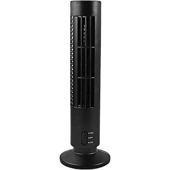 SURJDE Tower Fan, Bladeless Fan Oscillating Tower Fan Stand Fan for Bedrooms, Living Rooms, Kitchen, 2 Speed, 13 Inch (Black)
