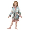 thumbnail image 6 of FORMRS Niños Bathrobe Unisex Hooded Robe Soft Plush Pajamas Sleepwear, Size 2-3T, Pink Boat, 6 of 7