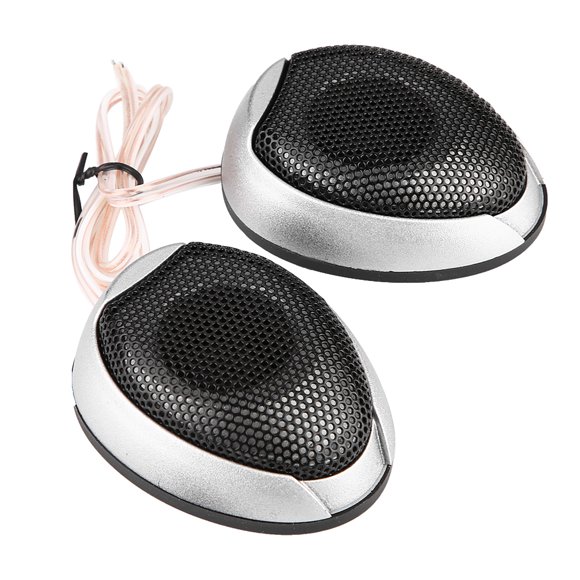 M Buder Bocinas Pequeñas para Automóvil de 10W Altavoz de Audio Redondo Adhesivo Plateado de Fácil Instalación para Mayor Diversión Musical (6.8 cm / 2.7 inches)
