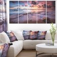 thumbnail image 1 of Beautiful Sea Waves At Sunset - Beach Photo Canvas Print, 1 of 3