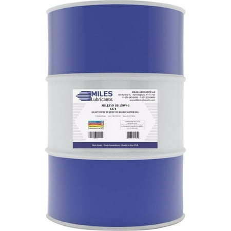 - (3 Pack) Milesyn SB 15w40 API CJ-4, Synthetic Blend Diesel Motor Oil, 55-Gallon Drum