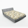 thumbnail image 2 of Ambesonne Delicate Roses Fitted Sheet, Retro Garden Scene, Queen Size, Pale Peach Pale Grey Dust, 2 of 5