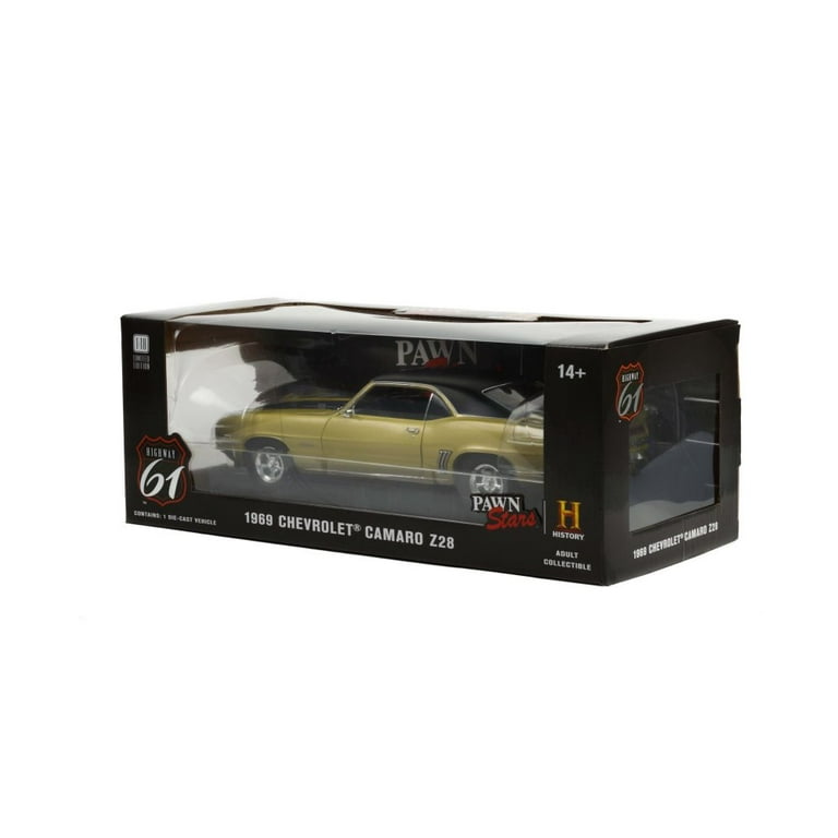 1969 Chevy Camaro Z/28, Gold and Black - Greenlight HWY18032