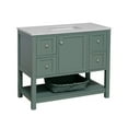 thumbnail image 4 of Lakeshore 42" Bathroom Vanity with Sage Green Cabinet and Engineered Carrara Top, 4 of 6