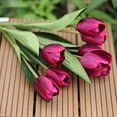 thumbnail image 3 of SPRING PARK Artificial Tulips Real Touch Artificial Flowers Fake Tulip Latex Bouquet Flower for Wedding Party Home Garden Office DIY Floral Arrangement Decor, 3 of 4