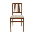 thumbnail image 4 of Mission Fusion Folding Chair (Set of 2)- Blush Fabric and Fruitwood, 4 of 5
