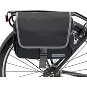 sixthreezero Bicycle Pannier Bag Rear Rack Trunk with Waterproof, Clip On Frame Mount, Shoulder Strap, Black