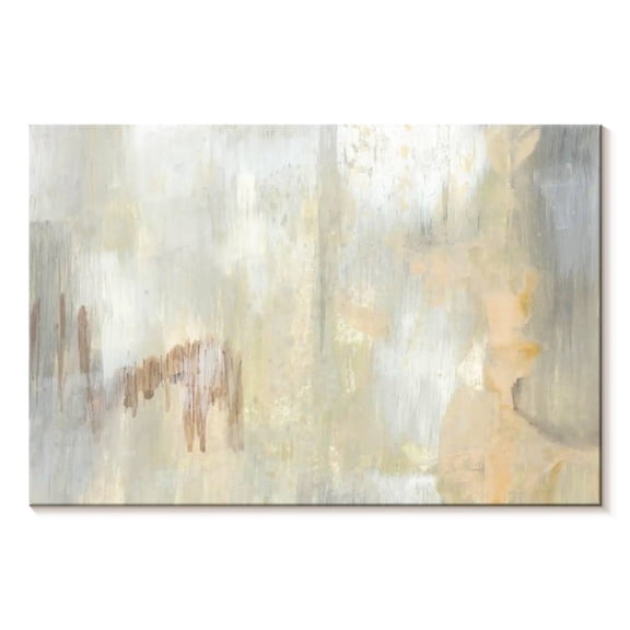 Elephant Stock Barely Blush I Wall Art - Horizontal Canvas Wall Art - Living Room Wall Decor - Abstract Canvas - Blue And White Decor By Jennifer Goldberger - 12" x 8"