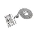 thumbnail image 2 of Hip Hop Silver Plated Retro Boom Box Pendant & 4mm 24" Cuban Chain Necklace, 2 of 5