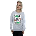 thumbnail image 1 of DC Comics Womens Chibi Joker Playing Card Sweatshirt, 1 of 5