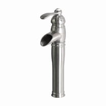 Single Hole 1-Handle High-Arc Bathroom Faucet in Stainless Steel