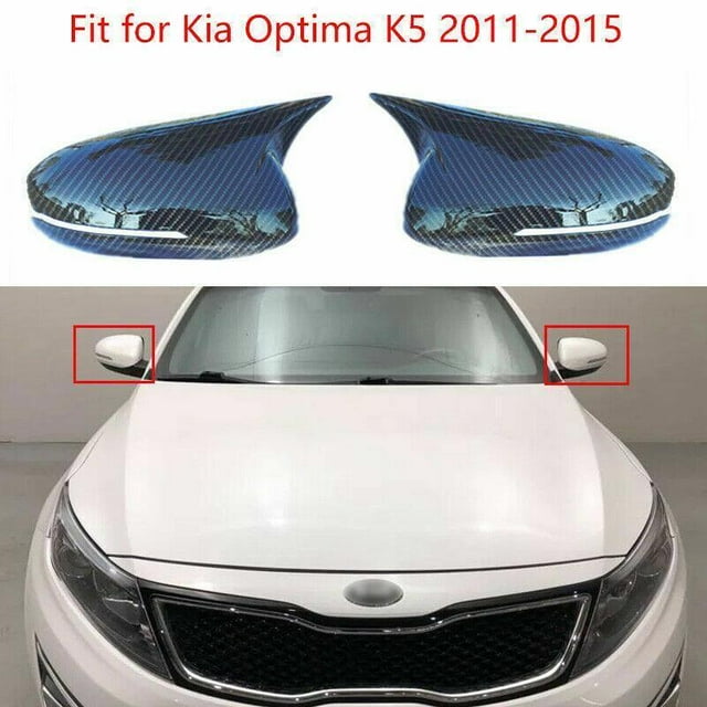 for Kia Optima K5 11-15 Carbon Fiber OX Horn Exterior Rear View Mirror Cover