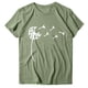 thumbnail image 3 of Puntoco Mujeres Casual Carta Impresión Mangas Cortas O-Cuello Camiseta Suelta Blusa tops Puntoco Puntoco-3293, 3 of 5