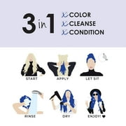 Keracolor Semi Permanent Hair Dye 3 in 1 Clenditioner, Blue, 12 fl oz