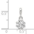 thumbnail image 2 of 925 Sterling Silver Cubic Zirconia Cz Pendant Charm, 2 of 6