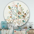 thumbnail image 3 of Designart « Vignes et Fleurs Colorées Arc-en-Ciel » Art Mural Circulaire en Métal Style Ferme, 3 of 3