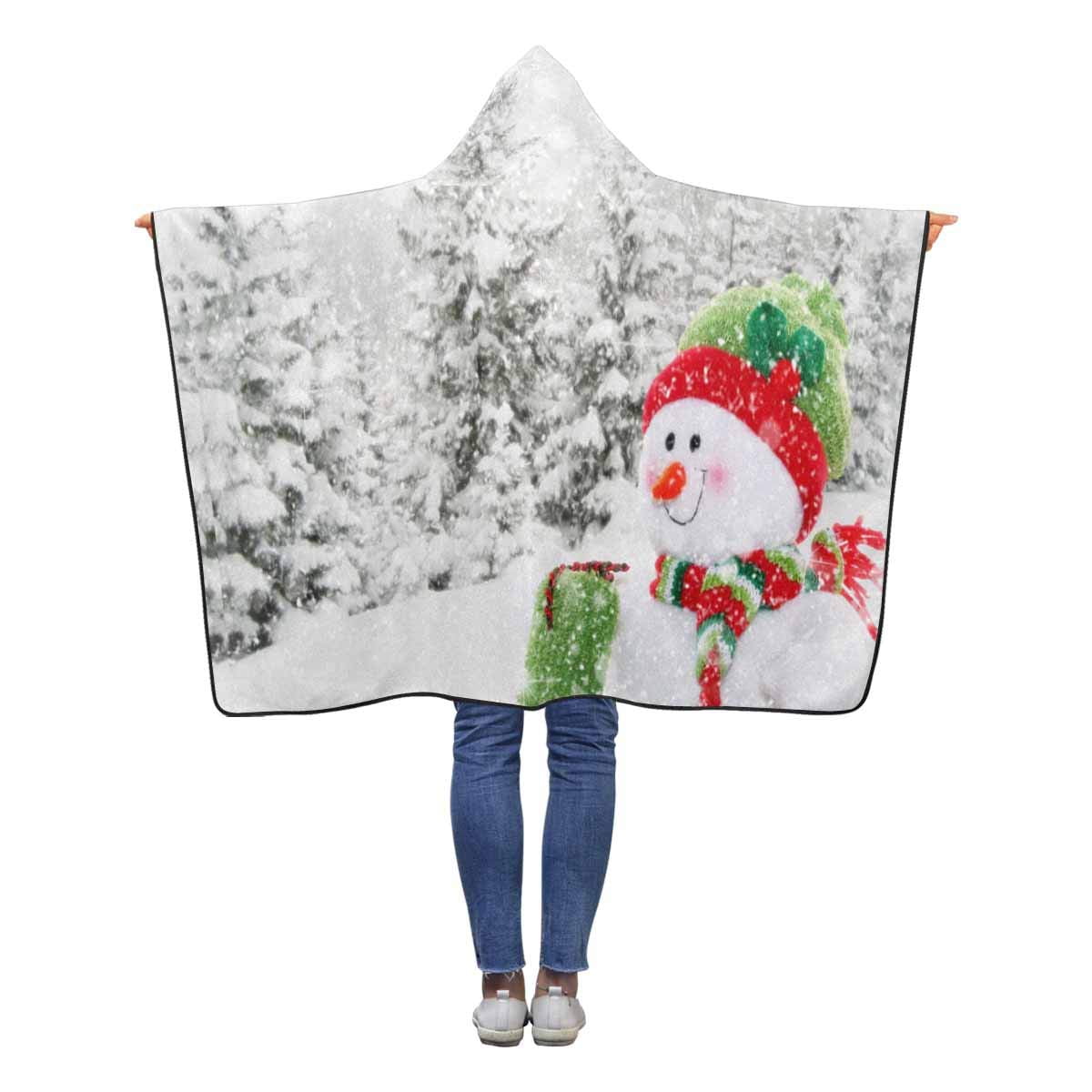 ASHLEIGH Happy Snowman Winter Hooded Throw Blanket 40x50 inches Toddler