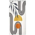 thumbnail image 6 of Stall Small Abstract Boho Mid Century Funky Shower Curtain Geometric Half 36x72 Inch Rv Single Narrow Contemporary Minimalist Semicircle Arch Rustic Polyester Fabric Bathroom Bathtub Decor, 6 of 6