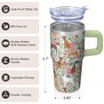 thumbnail image 3 of 20OZ Dog Lover Office Tumbler with Handle Straw and Lid Paw Print Coffee Mug for Women Friends Perfect Holiday Birthday Gifts Portable and Lightweight, 3 of 6