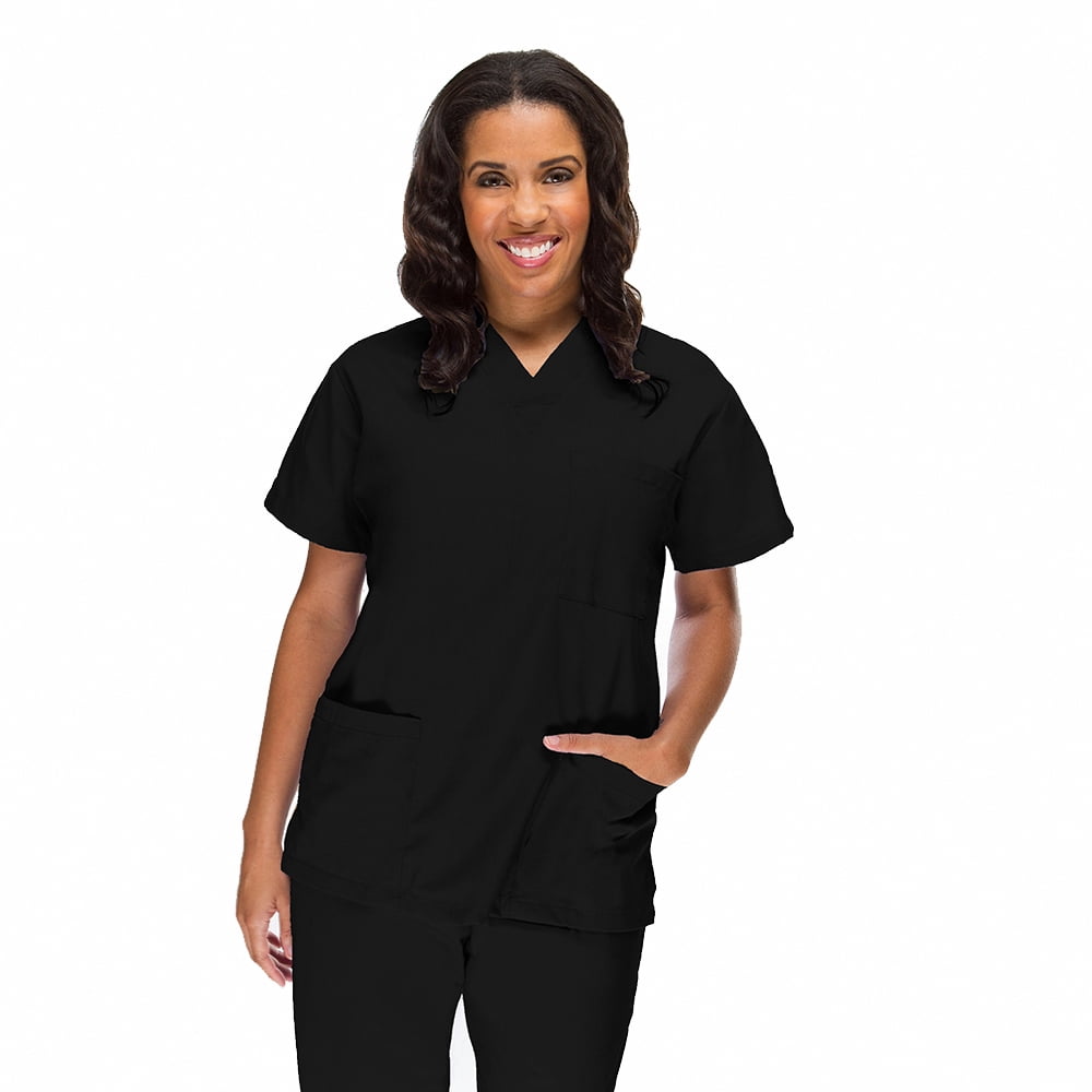 V-Neck 3 Pocket Solid Scrub Top 