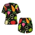 thumbnail image 5 of Picia Cartoon Vegetables Pajamas Sets for Women Soft Short-Sleeved Pjs with Lounge Shorts Two Piece Sleepwear-3X-Large, 5 of 9