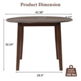 thumbnail image 3 of Extendable Round Dining Table for 2–4 People - Folding Wood Table with Adjustable Size, Space-Saving Design for Small Apartments, Dining Areas, Kitchen, Breakfast Nook, 3 of 9