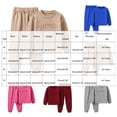 thumbnail image 3 of Girls Fleece Sweatshirt Fall And Winter Solid Color Letter Printing Warm Windproof Two Piece Set 4-5 Years Wine, 3 of 6