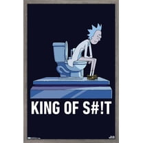 Rick And Morty - Toilet Wall Poster, 14.725" x 22.375", Framed