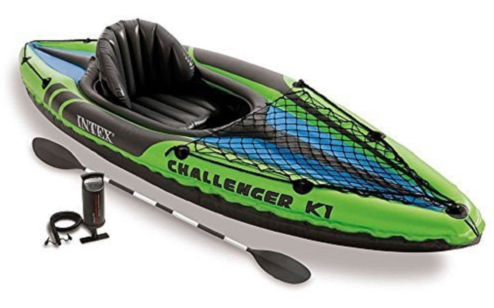 Kenmerkend Groene bonen Stoffelijk overschot Intex Challenger K1 Inflatable Kayak with Oar and Hand Pump - Walmart.com
