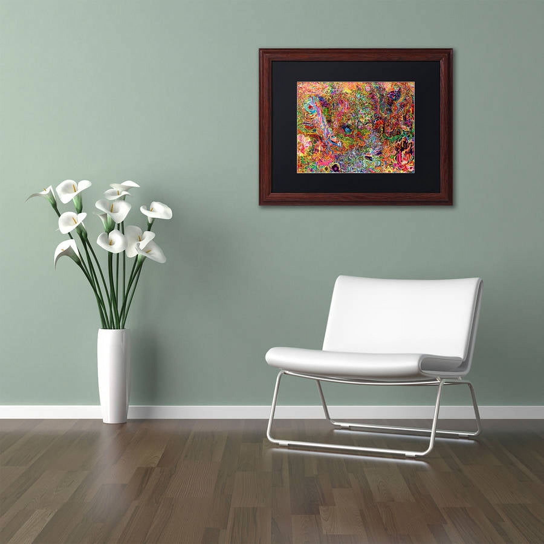 Trademark Fine Art "The Dove And The Crow" Canvas Art by Josh Byer, Black Matte, Wood Frame