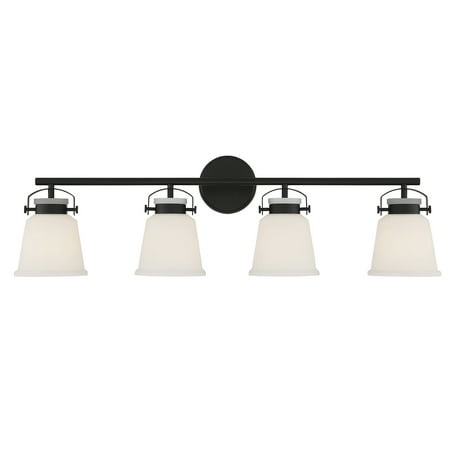 

Savoy House 8-1627-4-BK Kaden 4 Light Bathroom Vanity Light in Matte Black (34 W x 10.5 H)